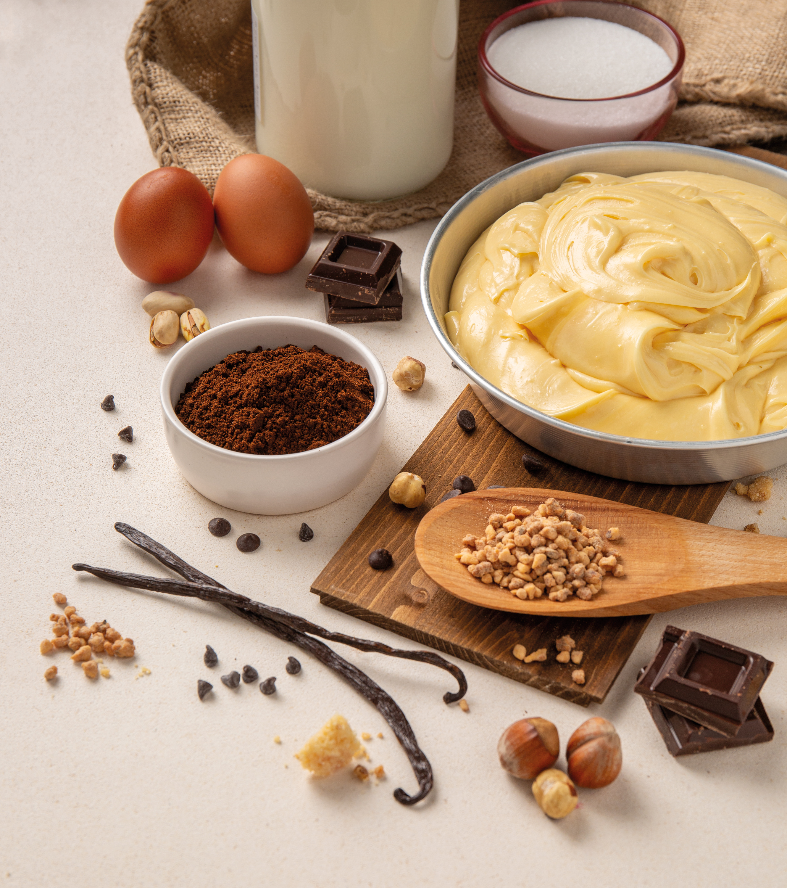 Creme e ingredienti per la costruzione del gusto